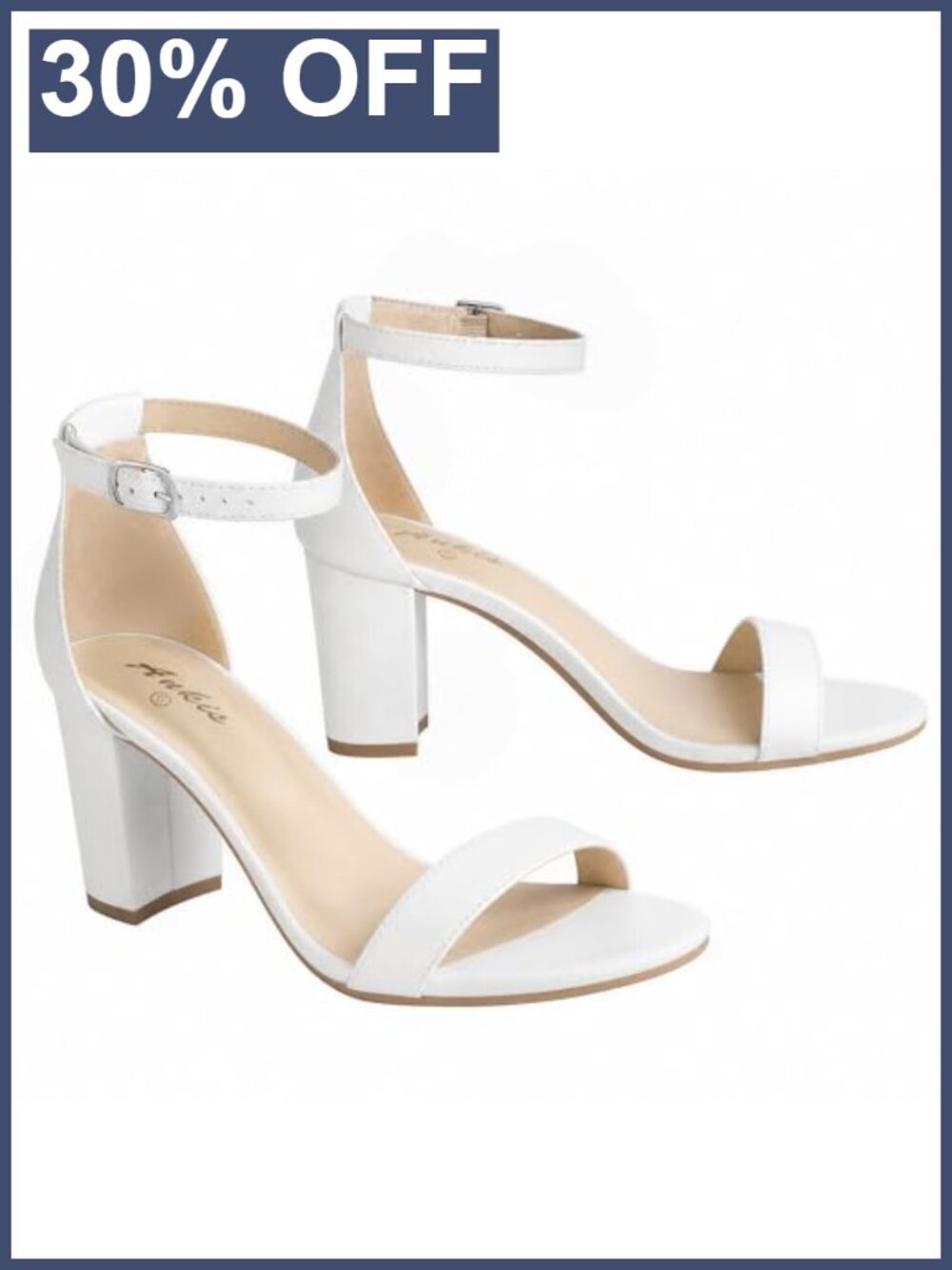 Chunky Heel Open Toe Ankle Strap Sandals Adjustable Buckle Formal Casual